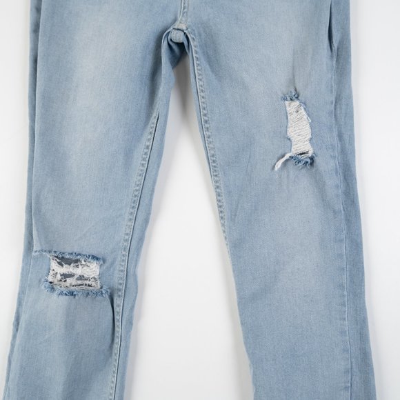 FREE PEOPLE light wash distressed skinny jeans size 27 - Picture 7 of 12